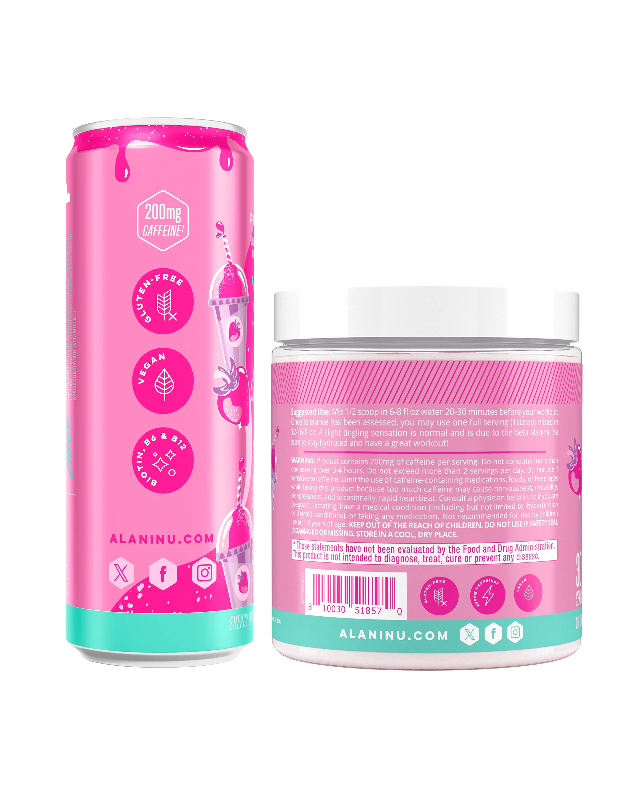 Featured Alani Nu Energy Drink & Pre-Workout - Pink Slush - Image 4
