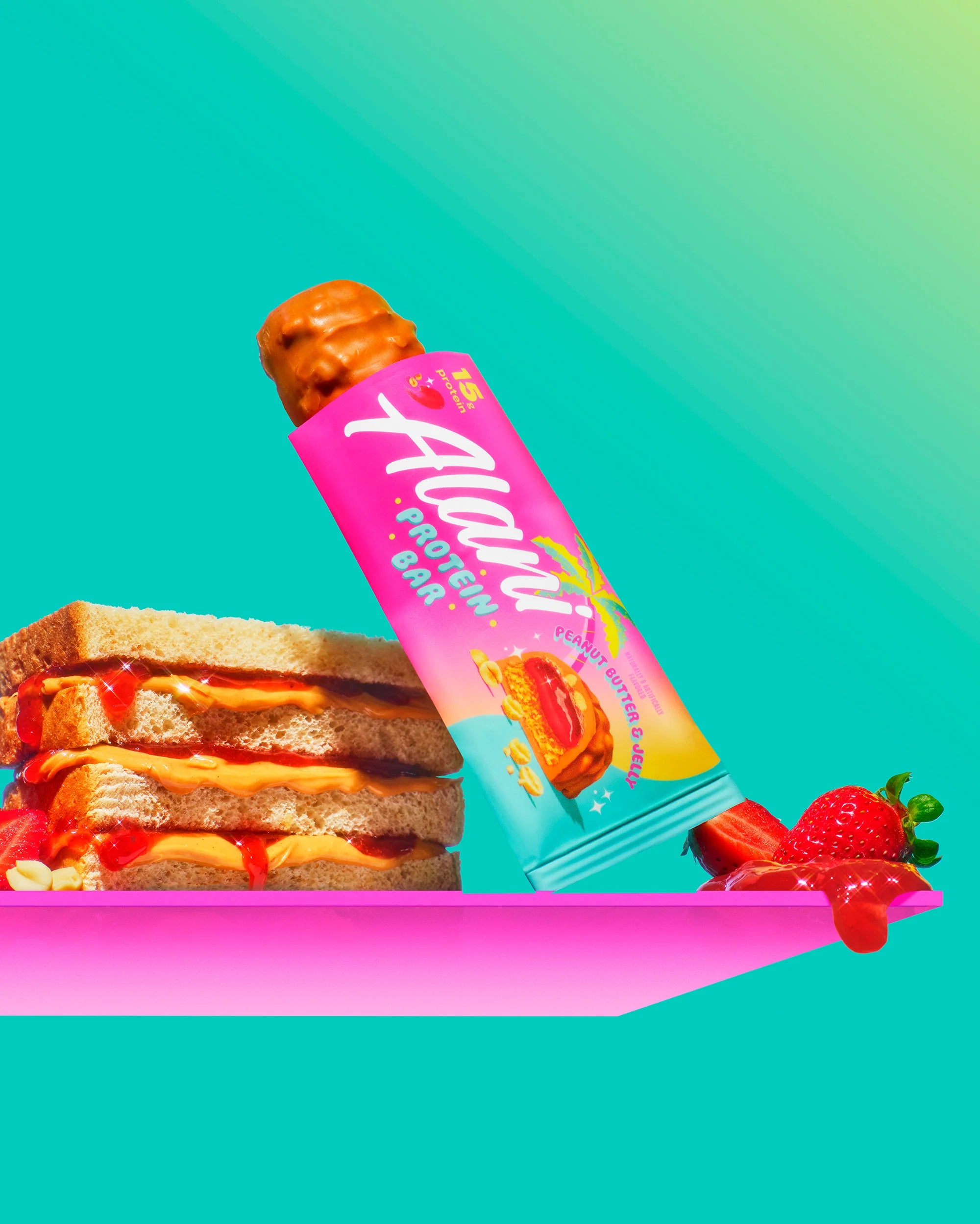 Featured Alani Nu Protein Bar - Peanut Butter & Jelly - Image 3