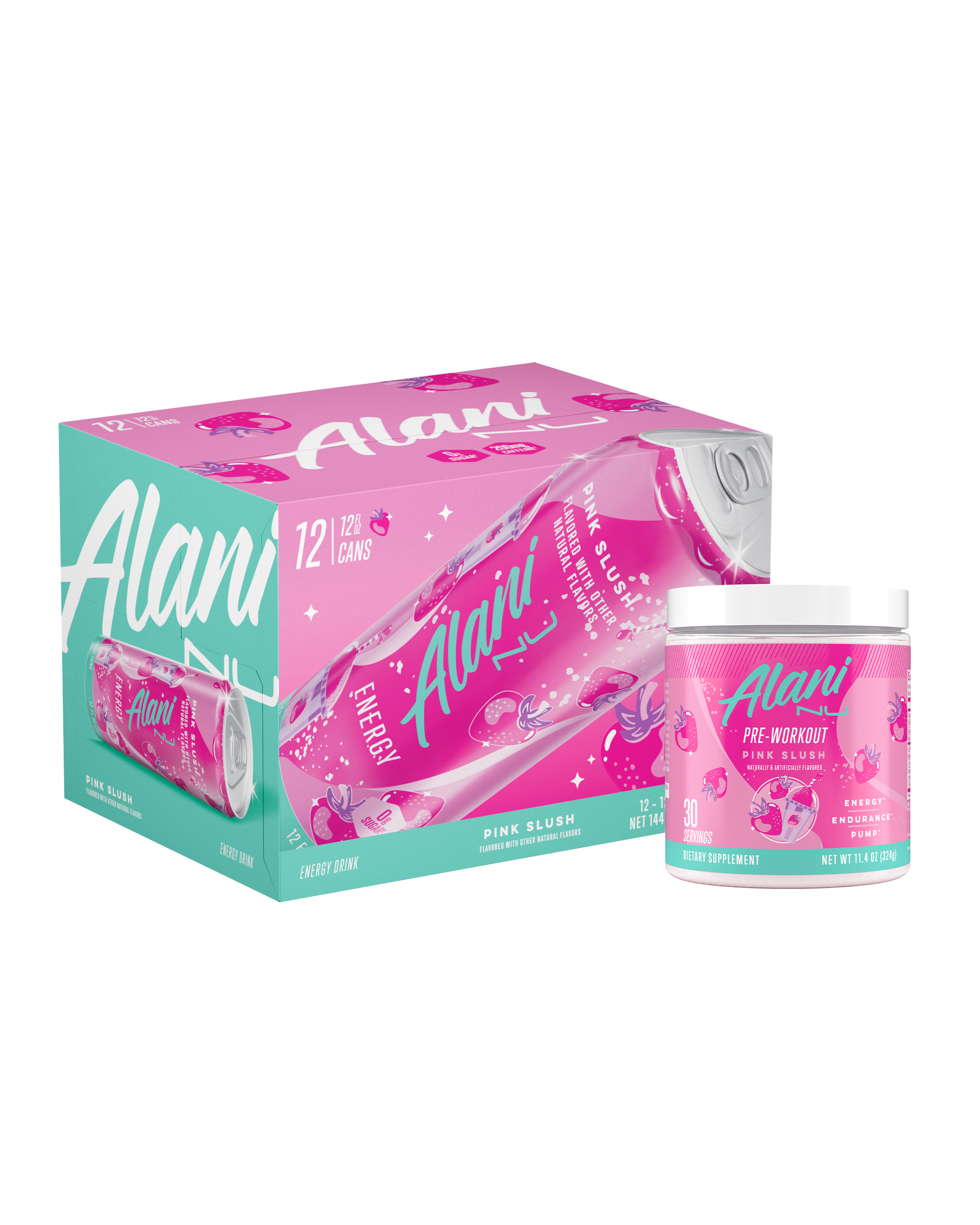 Featured Alani Nu energy drink & pre-workout - pink slush
