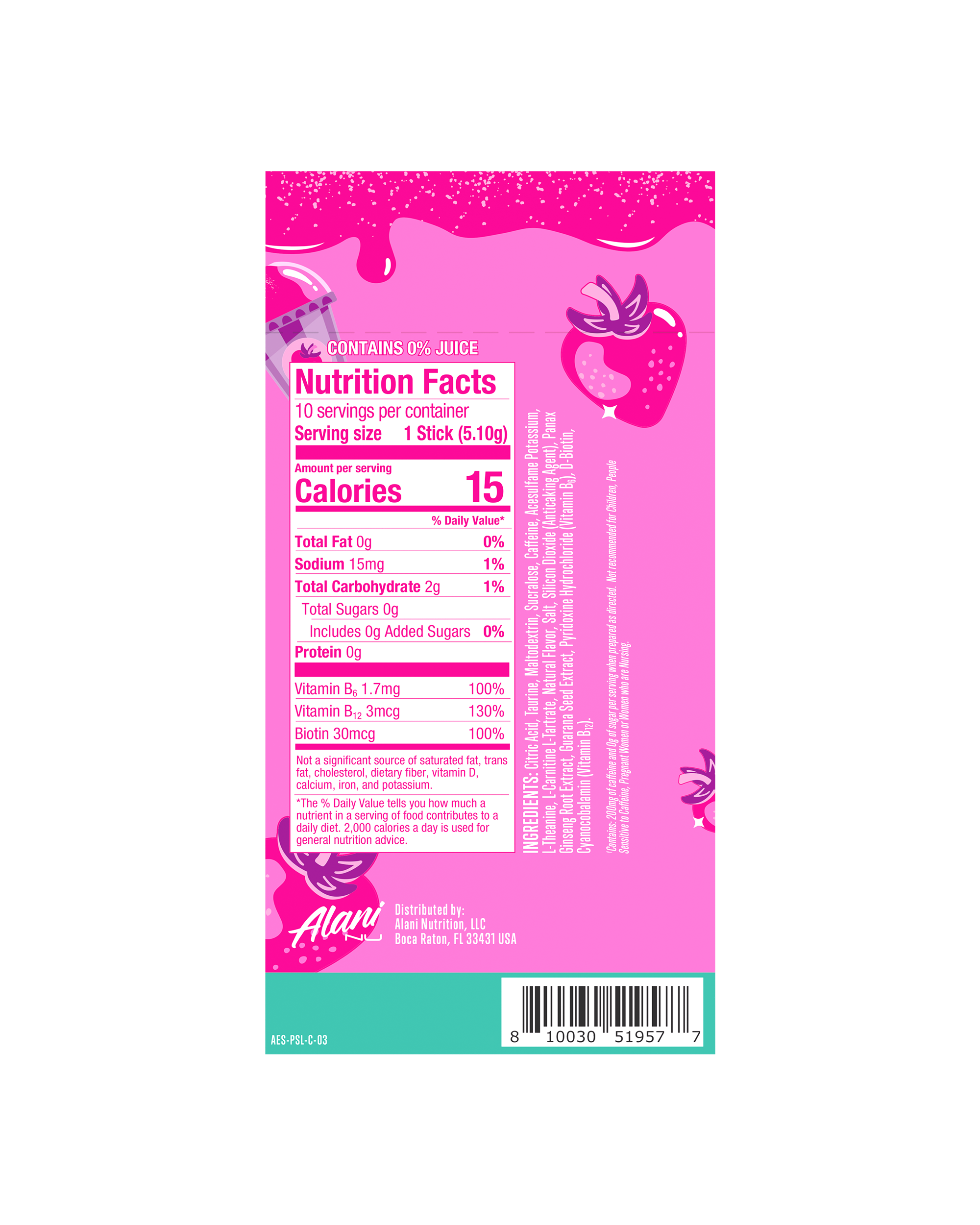 Featured Alani Nu energy sticks - pink slush - Image 3